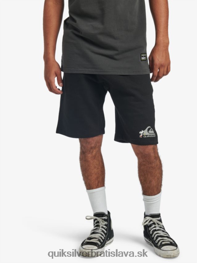 šortky miestnych legiend Quiksilver x Peanuts muži B80HXR1883 čierna