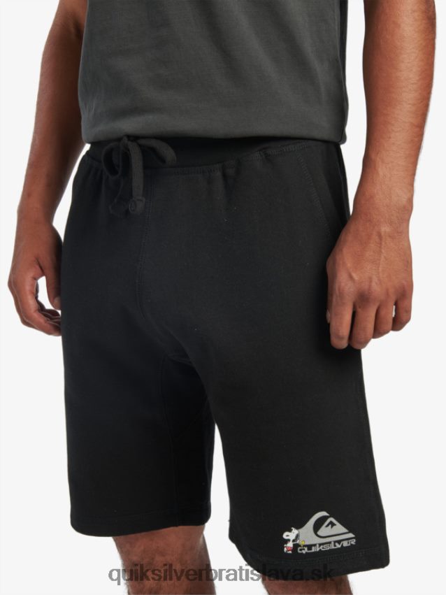 šortky miestnych legiend Quiksilver x Peanuts muži B80HXR1883 čierna