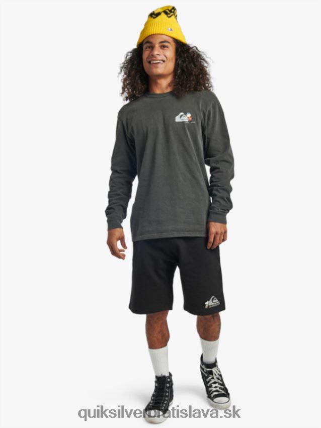 šortky miestnych legiend Quiksilver x Peanuts muži B80HXR1883 čierna