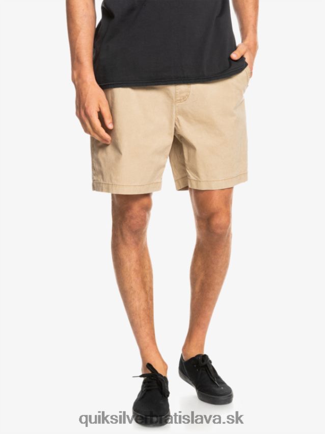 šortky taxer 17 s elastickým pásom Quiksilver muži B80HXR1376 plage