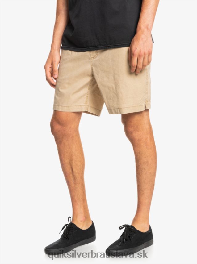 šortky taxer 17 s elastickým pásom Quiksilver muži B80HXR1376 plage