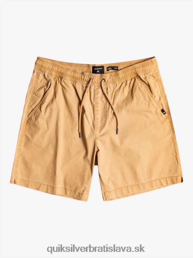 šortky taxer 17 s elastickým pásom Quiksilver muži B80HXR1377 tanín