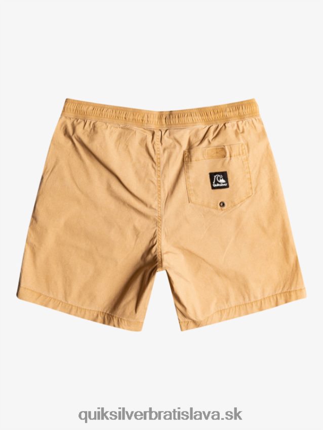 šortky taxer 17 s elastickým pásom Quiksilver muži B80HXR1377 tanín