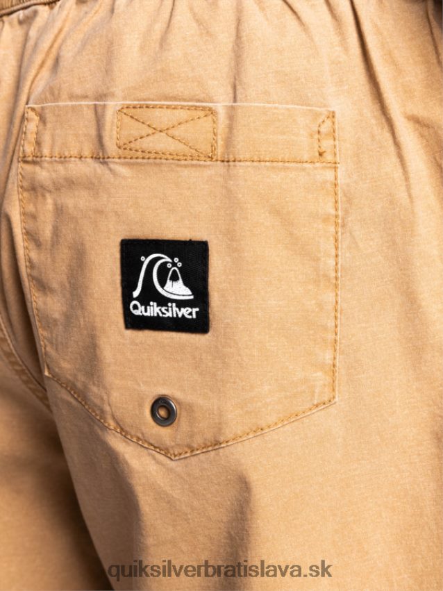 šortky taxer 17 s elastickým pásom Quiksilver muži B80HXR1377 tanín