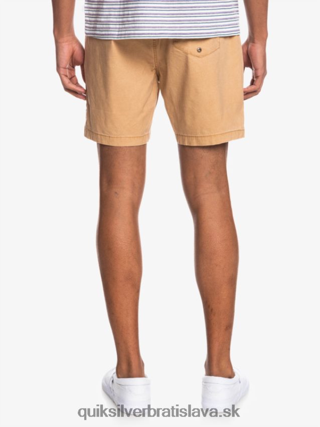šortky taxer 17 s elastickým pásom Quiksilver muži B80HXR1377 tanín