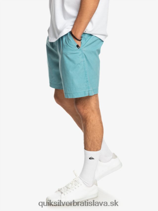 šortky taxer 17 s elastickým pásom Quiksilver muži B80HXR1378 delphinium blue