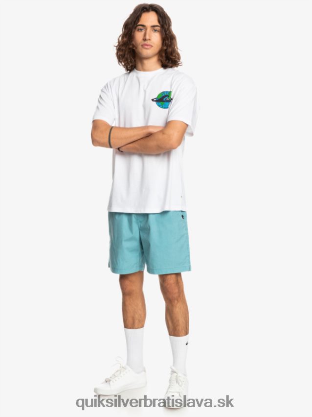 šortky taxer 17 s elastickým pásom Quiksilver muži B80HXR1378 delphinium blue
