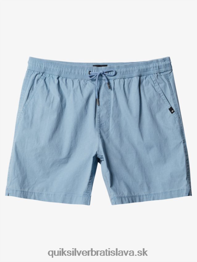 šortky taxer 17 s elastickým pásom Quiksilver muži B80HXR1379 vyblednutý denim