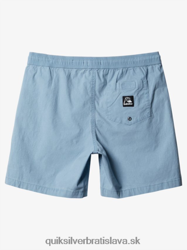 šortky taxer 17 s elastickým pásom Quiksilver muži B80HXR1379 vyblednutý denim