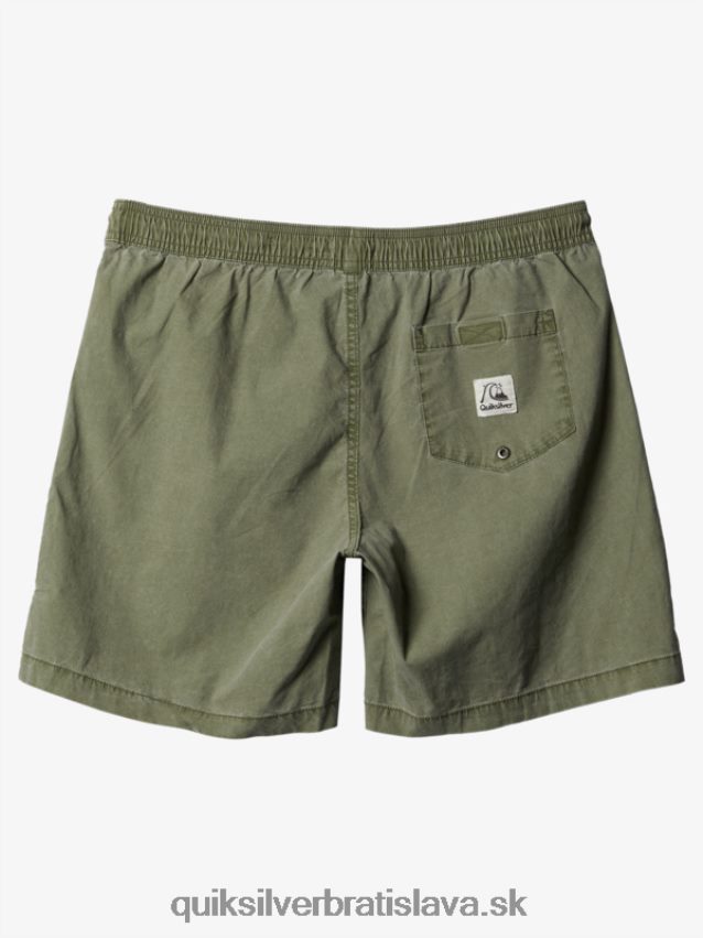 šortky taxer 17 s elastickým pásom Quiksilver muži B80HXR1380 štvorlístok