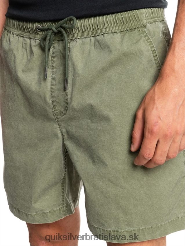 šortky taxer 17 s elastickým pásom Quiksilver muži B80HXR1380 štvorlístok