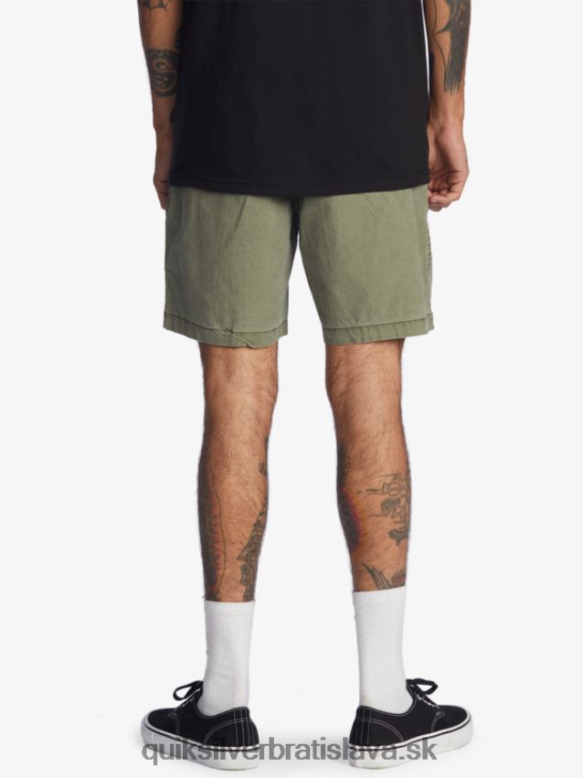 šortky taxer 17 s elastickým pásom Quiksilver muži B80HXR1380 štvorlístok
