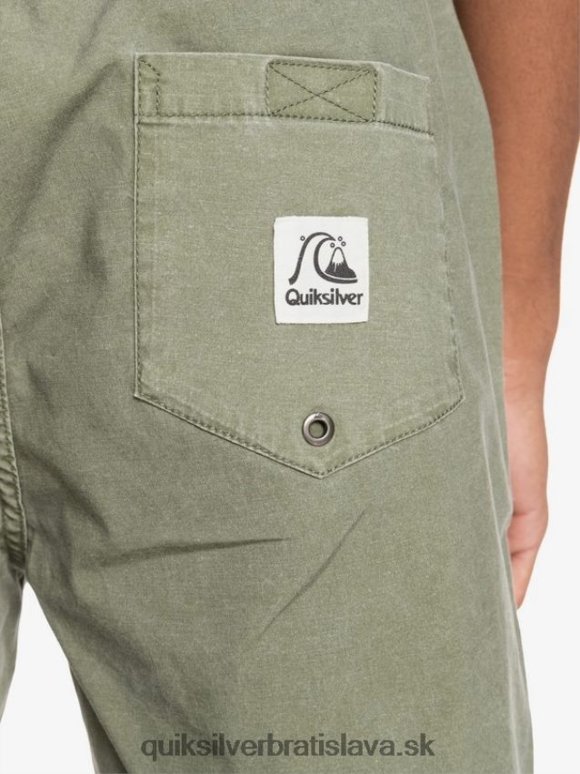 šortky taxer 17 s elastickým pásom Quiksilver muži B80HXR1380 štvorlístok