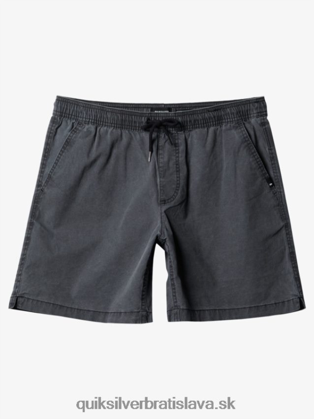 šortky taxer 17 s elastickým pásom Quiksilver muži B80HXR1381 čierna