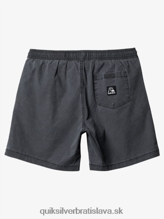šortky taxer 17 s elastickým pásom Quiksilver muži B80HXR1381 čierna