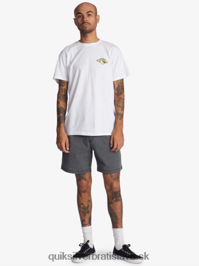 šortky taxer 17 s elastickým pásom Quiksilver muži B80HXR1381 čierna