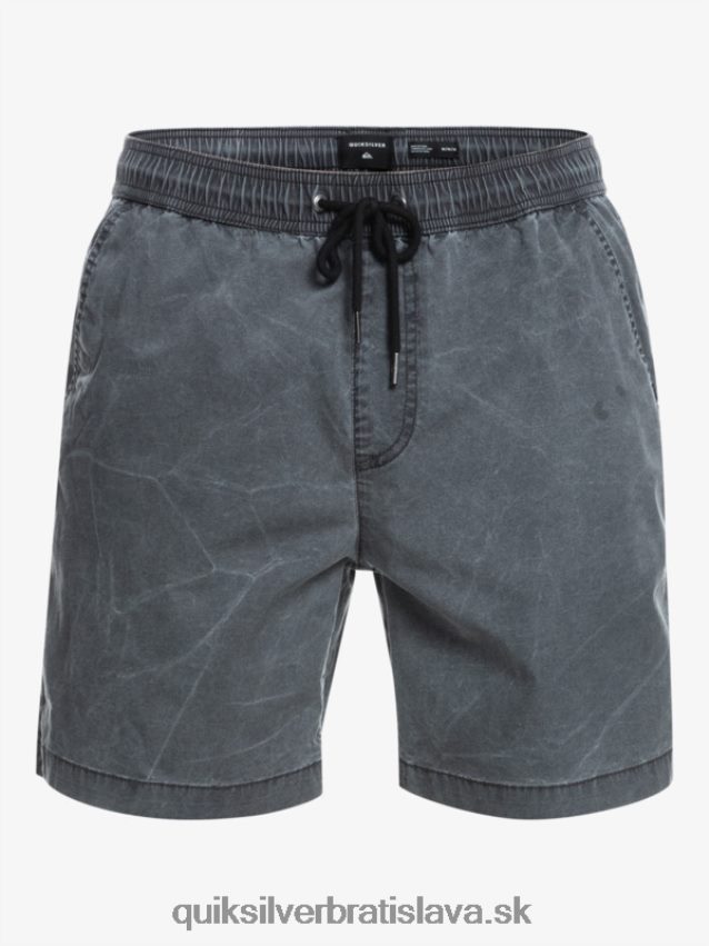 šortky taxer 17 s elastickým pásom Quiksilver muži B80HXR1381 čierna