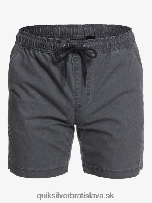 šortky taxer 17 s elastickým pásom Quiksilver muži B80HXR1381 čierna