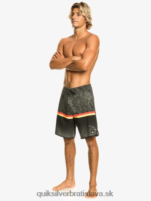 surfsilk division scallop 19 boardshorts Quiksilver muži B80HXR1395 čierna