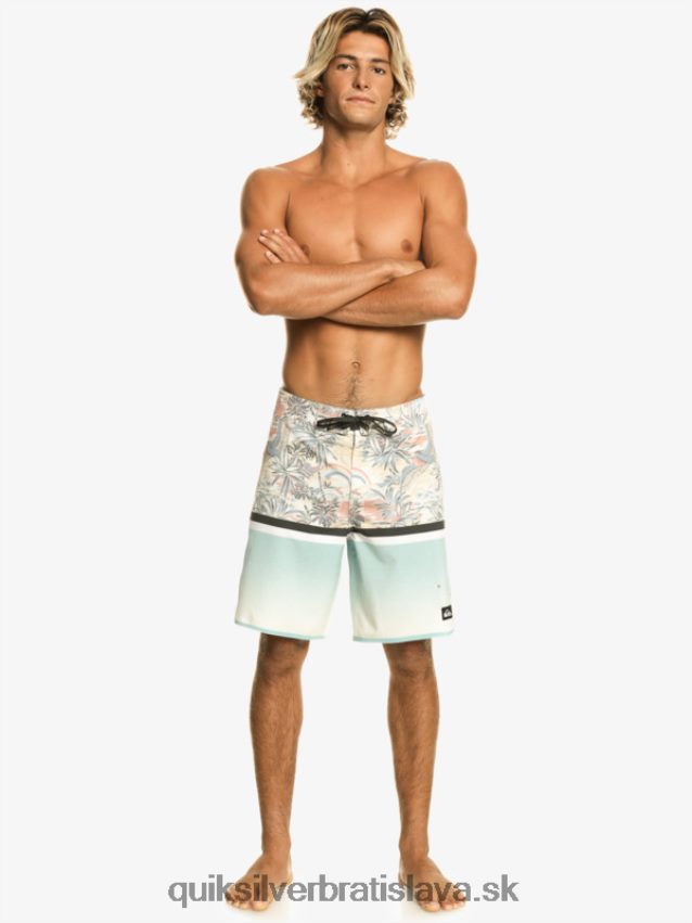 surfsilk division scallop 19 boardshorts Quiksilver muži B80HXR1396 modrá obloha