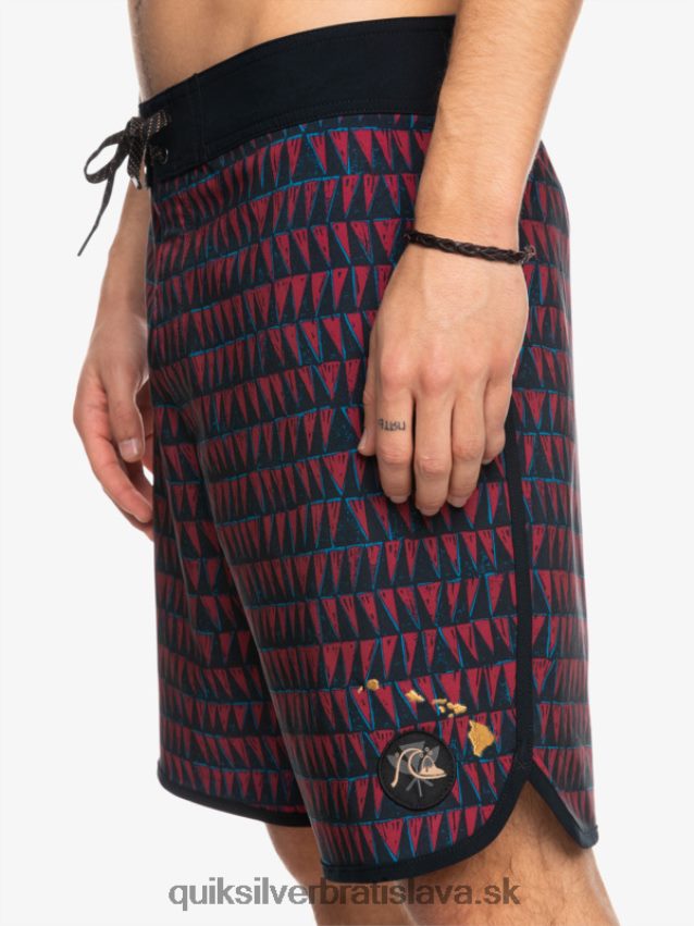 surfsilk hawaii scallop 19 boardshorts Quiksilver muži B80HXR1322 rubínové víno