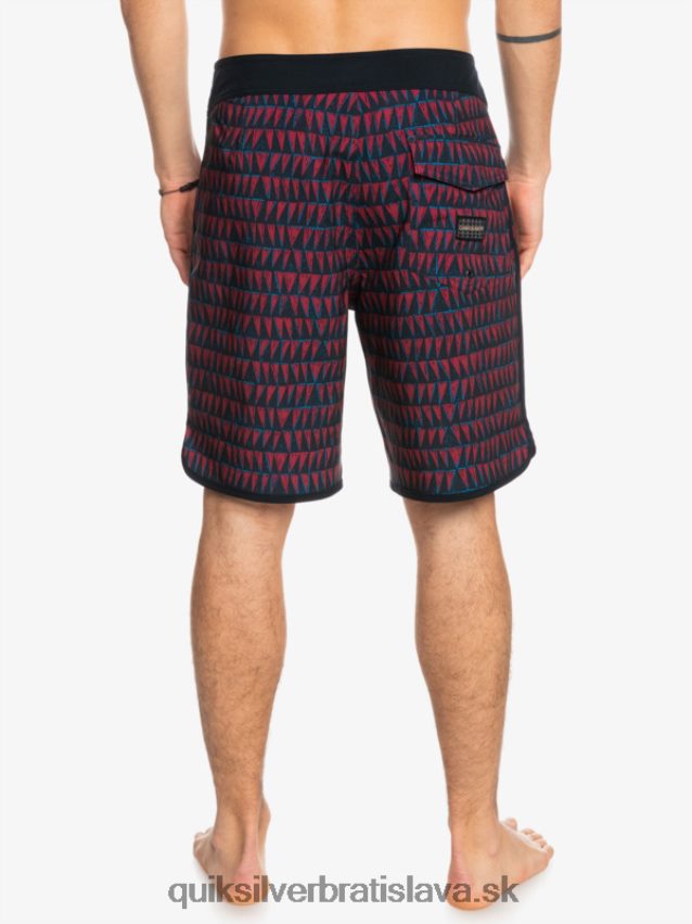 surfsilk hawaii scallop 19 boardshorts Quiksilver muži B80HXR1322 rubínové víno