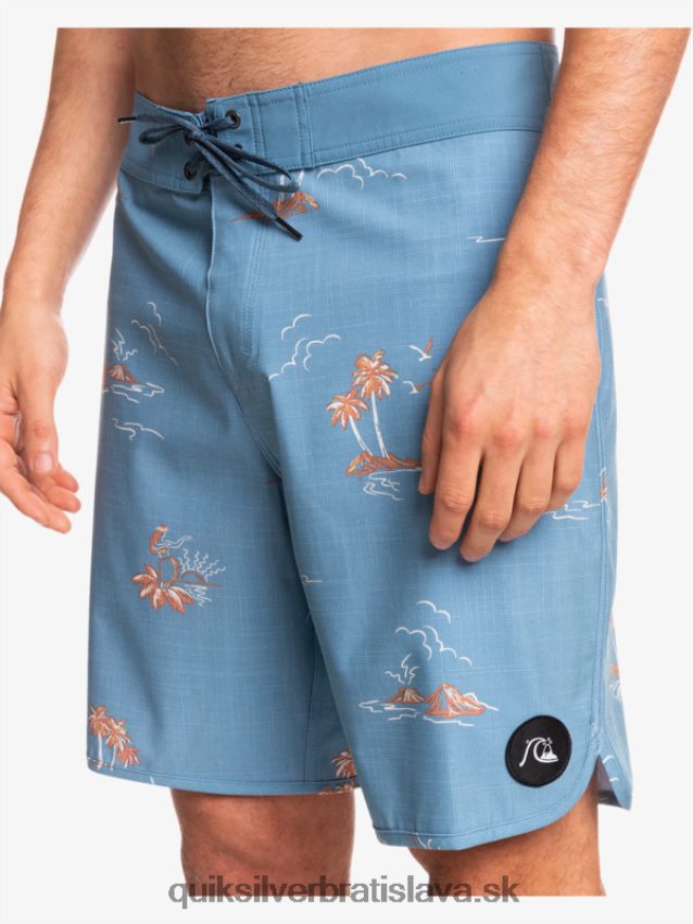 surfsilk scallop 19 boardshorts Quiksilver muži B80HXR1498 kapitánska modrá
