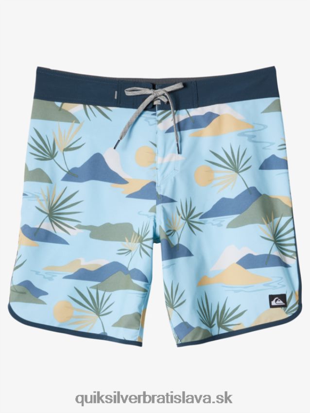 surfsilk scallop 19 boardshorts Quiksilver muži B80HXR218 modrá obloha
