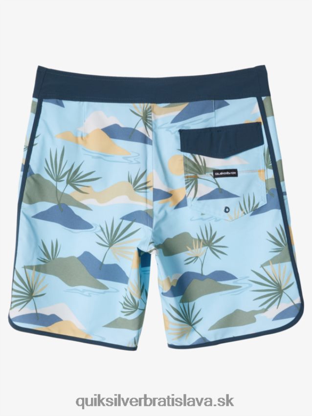 surfsilk scallop 19 boardshorts Quiksilver muži B80HXR218 modrá obloha