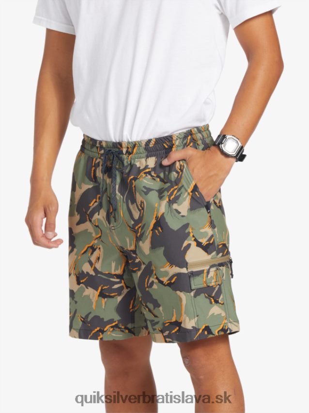 taxer cargo 18 obojživelných šortiek Quiksilver muži B80HXR252 camo - plage