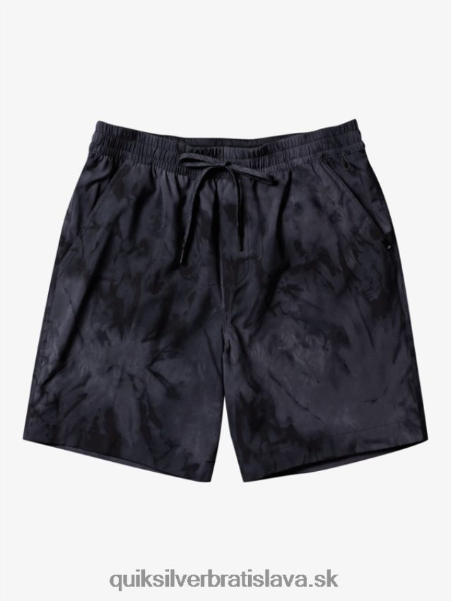 taxer print 18 obojživelných šortiek Quiksilver muži B80HXR101 čierna