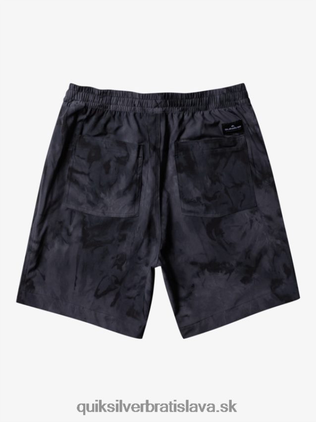 taxer print 18 obojživelných šortiek Quiksilver muži B80HXR101 čierna
