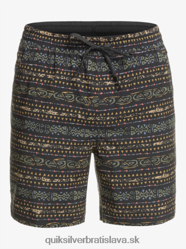 taxer print 18 obojživelných šortiek Quiksilver muži B80HXR102 čierna