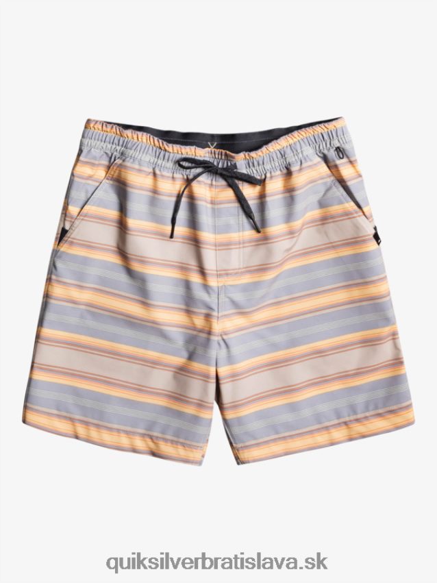 taxer print 18 obojživelných šortiek Quiksilver muži B80HXR104 plaza taupe surf days pruh