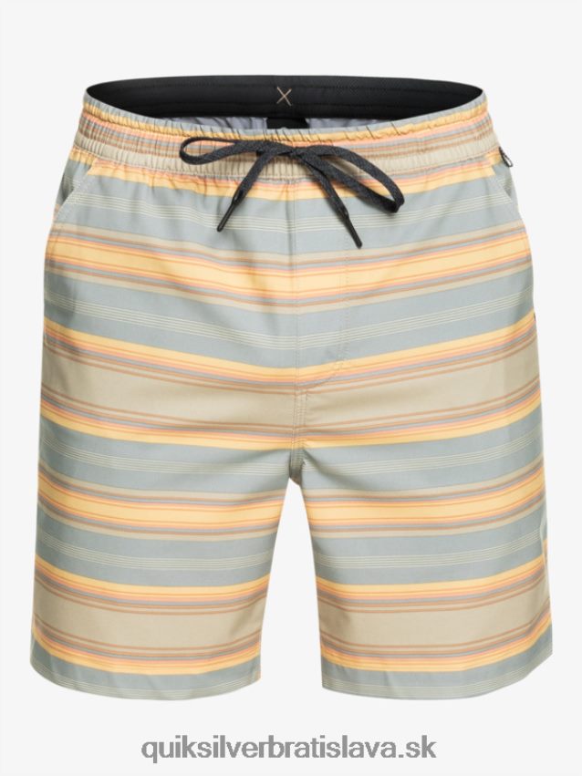 taxer print 18 obojživelných šortiek Quiksilver muži B80HXR104 plaza taupe surf days pruh