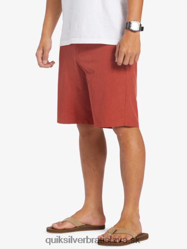 union heather 20 obojživelných šortiek Quiksilver muži B80HXR67 červený okr