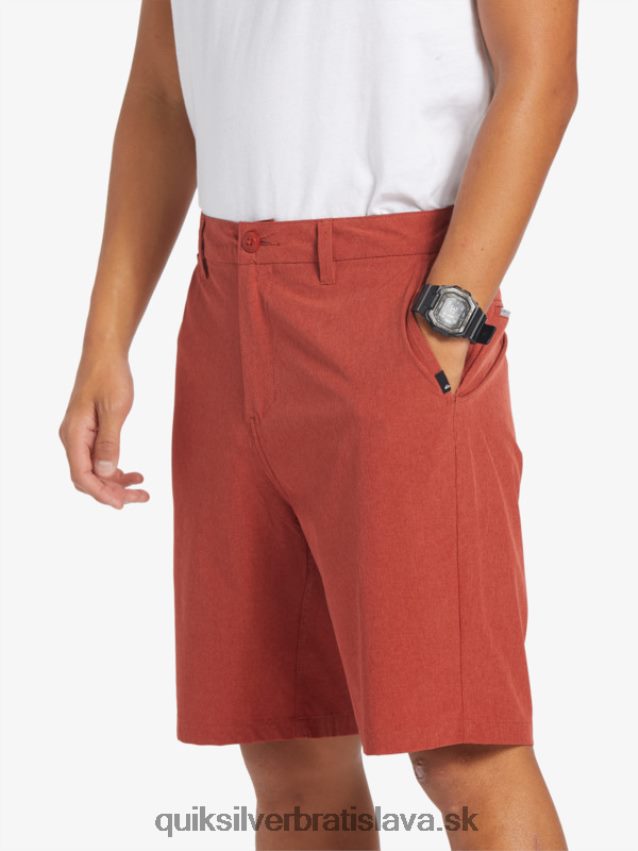 union heather 20 obojživelných šortiek Quiksilver muži B80HXR67 červený okr