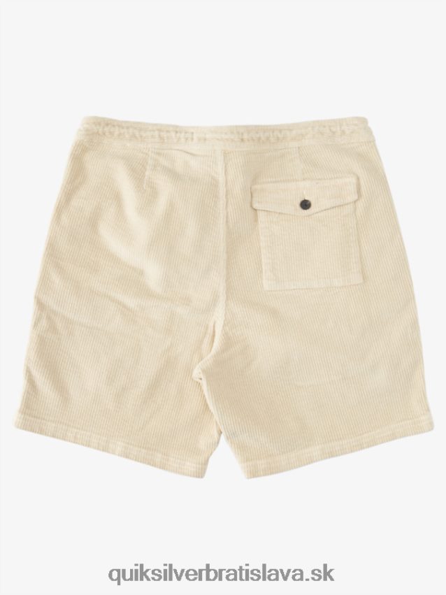 vodácke manšestrové šortky Quiksilver muži B80HXR873 hnedá ryža