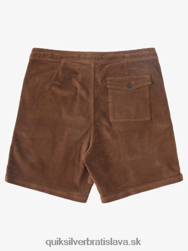 vodácke manšestrové šortky Quiksilver muži B80HXR875 temná zem