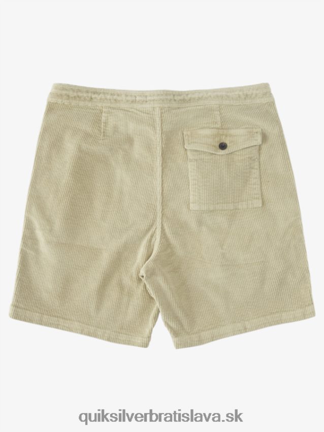 vodácke manšestrové šortky Quiksilver muži B80HXR876 čaj
