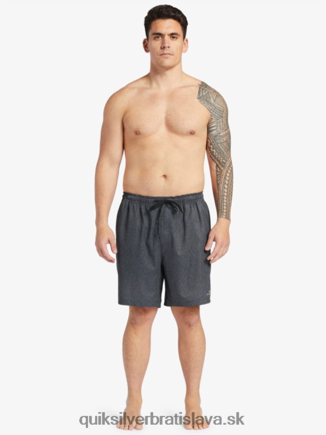 vodák po surfe natiahne 20 obojživelných šortiek Quiksilver muži B80HXR956 vres čierny