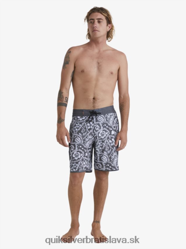vodák príchod lei 20 hrebenatkové šortky Quiksilver muži B80HXR1417 čierny príchod lei