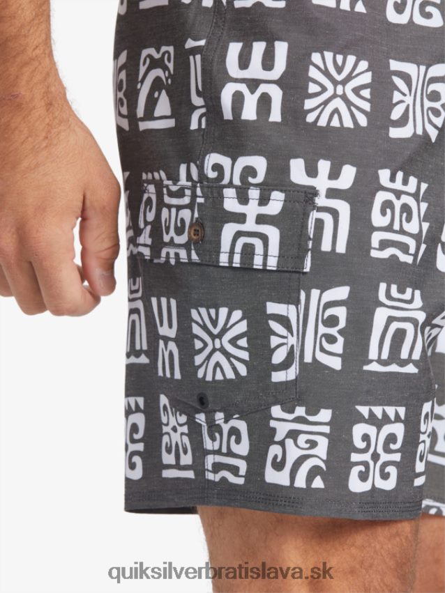 waterman channel paddle 20 boardshorts Quiksilver muži B80HXR640 čierna kanálová lopatka bs