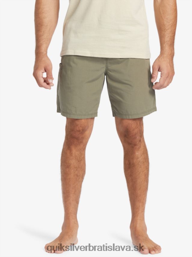 waterman last light elastic 19 shorts Quiksilver muži B80HXR253 zaprášená oliva