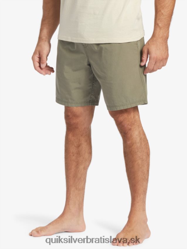 waterman last light elastic 19 shorts Quiksilver muži B80HXR253 zaprášená oliva