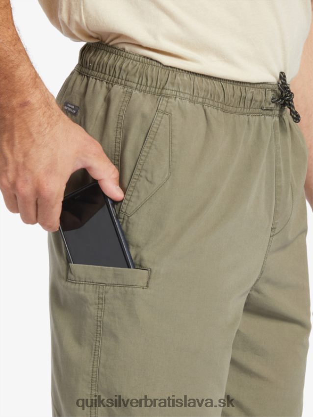 waterman last light elastic 19 shorts Quiksilver muži B80HXR253 zaprášená oliva