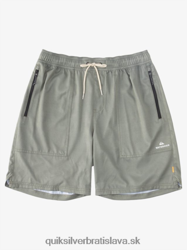 waterman scout zips obojživelník 20 boardshorts Quiksilver muži B80HXR1325 zaprášená oliva