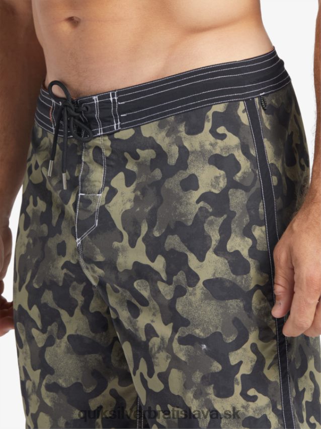 waterman throwback camo 19 boardshorts Quiksilver muži B80HXR535 čierny návrat vyblednúť