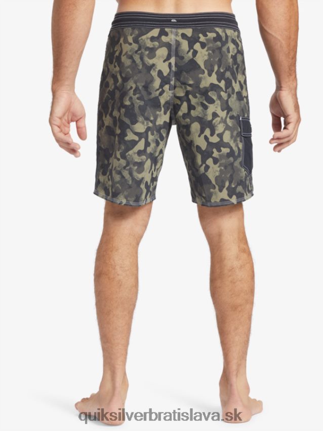 waterman throwback camo 19 boardshorts Quiksilver muži B80HXR535 čierny návrat vyblednúť