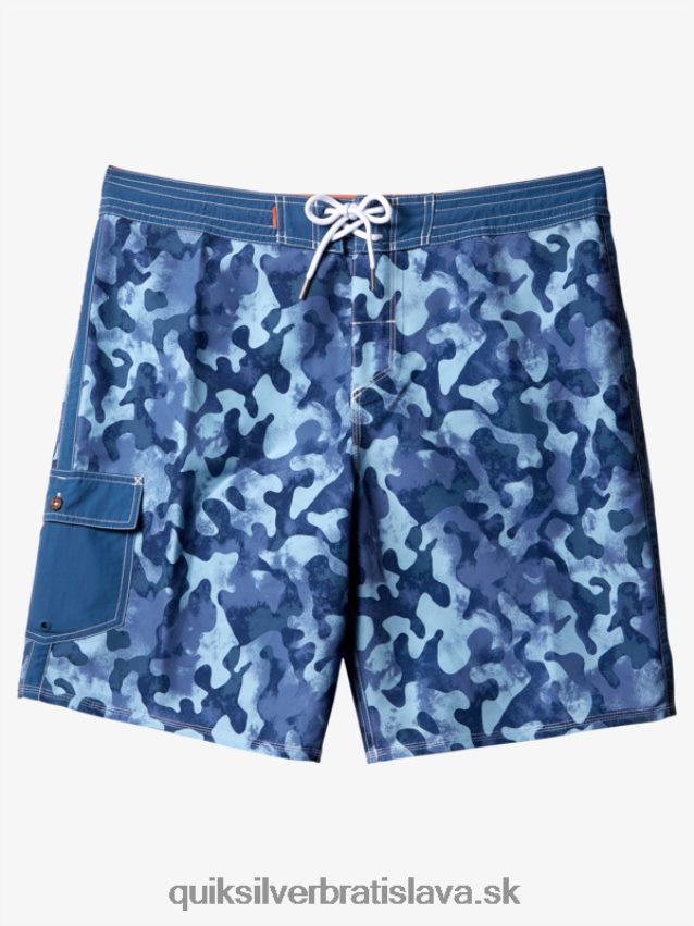 waterman throwback camo 19 boardshorts Quiksilver muži B80HXR536 práporčík modrý návrat